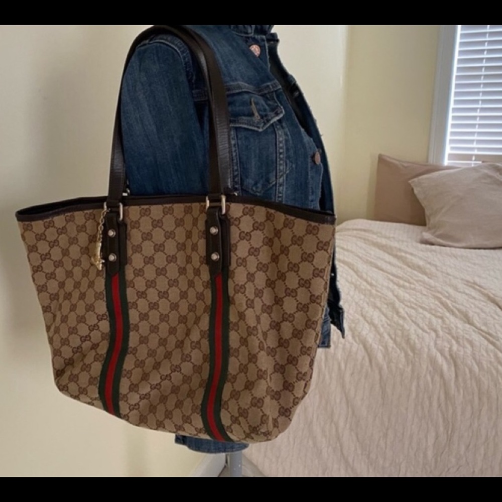 Gucci Vintage GG Canvas tote.